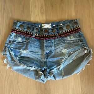 Free People Jean shorts